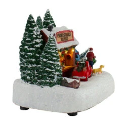 Northlight 8" LED Lighted And Musical Christmas Village Tree Shop Table Top Decoration - Pre-Lit -Chic Christmas Decoration northlight xh27849 2 92177.1588414326