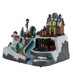 Northlight 10" LED Lighted Animated Train Christmas Village -Chic Christmas Decoration northlight xh27857 1 04114.1588406333
