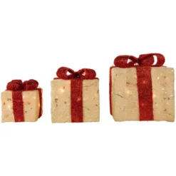 Northlight Set Of 3 Lighted Cream Gift Boxes Outdoor Christmas Decorations 10" 7 Northlight Set Of 3 Lighted Cream Gift Boxes Outdoor Christmas Decorations 10" -Chic Christmas Decoration northlight y15962 3 73805.1679418488