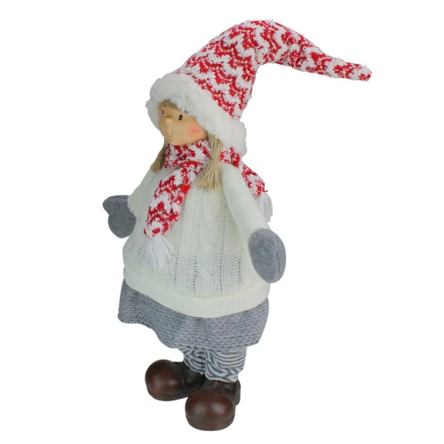 Northlight 19.5" Red And Gray Christmas Gnome Tabletop Decor 2 Northlight 19.5" Red And Gray Christmas Gnome Tabletop Decor - Image 2