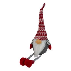 Northlight 24" Gray And Red Smiling Dangling Leg Christmas Gnome Decoration -Chic Christmas Decoration northlight yj36284 b 2 67562.1587645150