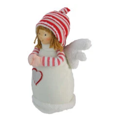 Northlight 10.5" White And Red Angel Boy With Heart Christmas Tabletop Figurine -Chic Christmas Decoration northlight yj37516 2 02058.1599786790