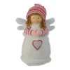 Northlight 10.5" White And Red Angel Boy With Heart Christmas Tabletop Figurine