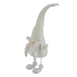 Northlight 24.5" White And Beige Sparkling Serena Christmas Gnome -Chic Christmas Decoration northlight yj37642 2 42718.1588415759