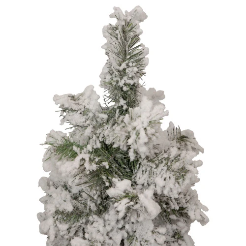 Northlight Set Of 3 Slim Flocked Alpine Artificial Christmas Trees 5' - Unlit 4 Northlight Set Of 3 Slim Flocked Alpine Artificial Christmas Trees 5' - Unlit - Image 4