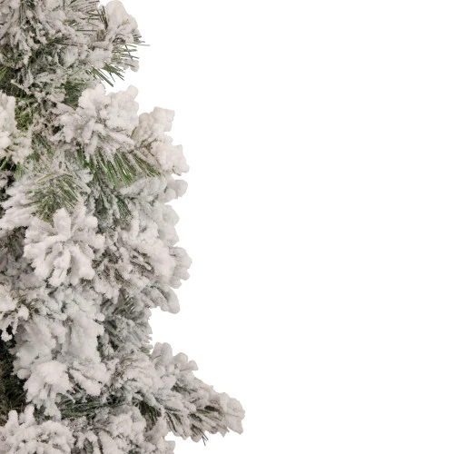 Northlight Set Of 3 Slim Flocked Alpine Artificial Christmas Trees 5' - Unlit 5 Northlight Set Of 3 Slim Flocked Alpine Artificial Christmas Trees 5' - Unlit - Image 5