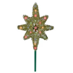Northlight 21" Lighted Gold Star Of Bethlehem Christmas Tree Topper - Multicolor Lights
