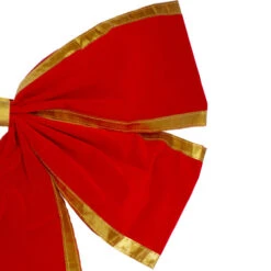 Northlight 24" X 38" Red 4-Loop Velveteen Christmas Bow With Gold Trim 5 Northlight 24" X 38" Red 4-Loop Velveteen Christmas Bow With Gold Trim -Chic Christmas Decoration northlight ys28012 1 27932.1588344129