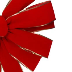Northlight 24" X 42" Large Red 11-Loop Velveteen Christmas Bow With Gold Trim 5 Northlight 24" X 42" Large Red 11-Loop Velveteen Christmas Bow With Gold Trim -Chic Christmas Decoration northlight ys28014 1 83250.1663687728