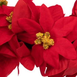 Northlight 6' X 3" Red Artificial Poinsettia Floral Christmas Garland - Unlit 9 Northlight 6' X 3" Red Artificial Poinsettia Floral Christmas Garland - Unlit -Chic Christmas Decoration northlight ys28028 3 02866.1680607690