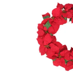 Northlight 24" Red Artificial Poinsettia Flower Christmas Wreath - Unlit 5 Northlight 24" Red Artificial Poinsettia Flower Christmas Wreath - Unlit -Chic Christmas Decoration northlight ys28029 1 61166.1588344147