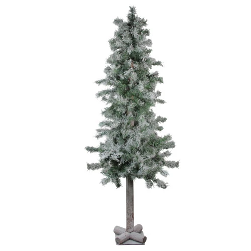 Northlight 5' Lightly Flocked And Glittered Woodland Alpine Artificial Christmas Tree, Unlit 1 Northlight 5' Lightly Flocked And Glittered Woodland Alpine Artificial Christmas Tree, Unlit