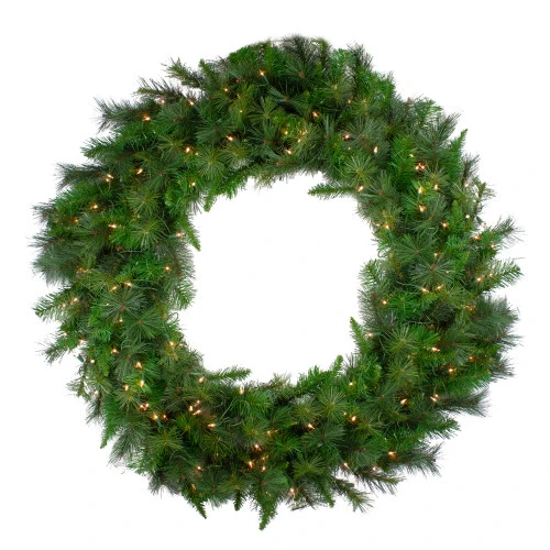 Northlight Pre-Lit Canyon Pine Artificial Christmas Wreath - 60-Inch, Clear Lights 1 Northlight Pre-Lit Canyon Pine Artificial Christmas Wreath - 60-Inch, Clear Lights