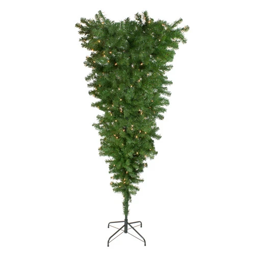 Northlight 5.5' Pre-Lit Medium Spruce Upside Down Artificial Christmas Tree - Clear Lights 1 Northlight 5.5' Pre-Lit Medium Spruce Upside Down Artificial Christmas Tree - Clear Lights
