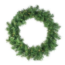 Northlight 5-Piece Pre-Lit Artificial Winter Spruce Christmas Trees, Wreath And Garland Set - Clear Lights 8 Northlight 5-Piece Pre-Lit Artificial Winter Spruce Christmas Trees, Wreath And Garland Set - Clear Lights -Chic Christmas Decoration northlight z16017 wreath 52196.1587644281