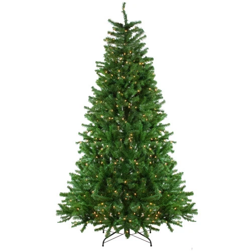 Northlight 7.5' Pre-Lit Slim Waterton Spruce Artificial Christmas Tree - Clear Lights 1 Northlight 7.5' Pre-Lit Slim Waterton Spruce Artificial Christmas Tree - Clear Lights