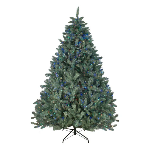 Northlight 7.5' Pre-Lit Medium Blue Spruce Artificial Christmas Tree - Multicolor LED Lights 1 Northlight 7.5' Pre-Lit Medium Blue Spruce Artificial Christmas Tree - Multicolor LED Lights