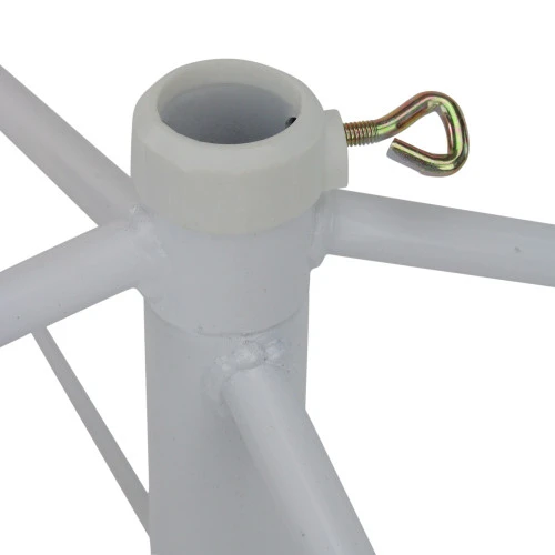 Northlight White Metal Rolling Christmas Tree Stand For 9'-12' Artificial Trees 2 Northlight White Metal Rolling Christmas Tree Stand For 9'-12' Artificial Trees - Image 2