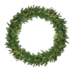 Northlight Pre-Lit Northern Pine LED Artificial Christmas Wreath - 48-Inch, Warm White Lights -Chic Christmas Decoration northlight z35735 3 36506.1602682665