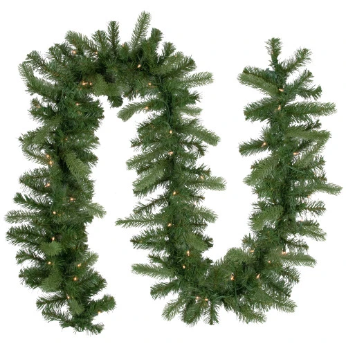 Northlight 9' X 10" Pre-Lit Noble Fir Artificial Christmas Garland - Clear Lights 1 Northlight 9' X 10" Pre-Lit Noble Fir Artificial Christmas Garland - Clear Lights