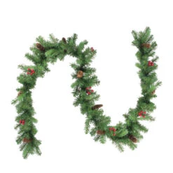 Northlight 9' X 10" Noble Fir With Berries Artificial Christmas Garland - Unlit -Chic Christmas Decoration northlight z85365 3 63142.1599873124