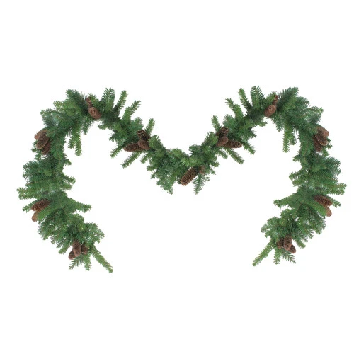 Northlight 9' X 14" Dakota Red Pine Artificial Christmas Garland - Unlit 3 Northlight 9' X 14" Dakota Red Pine Artificial Christmas Garland - Unlit - Image 3