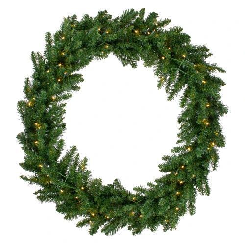 Northlight LED Lighted Buffalo Fir Artificial Christmas Wreath - 48-Inch, Warm White Lights 1 Northlight LED Lighted Buffalo Fir Artificial Christmas Wreath - 48-Inch, Warm White Lights