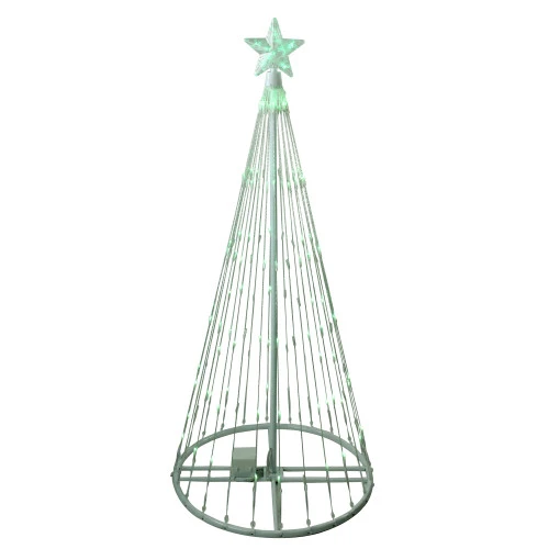 Northlight 4' Green LED Lighted Christmas Tree Show Cone Outdoor Decoration 2 Northlight 4' Green LED Lighted Christmas Tree Show Cone Outdoor Decoration - Image 2