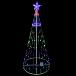 Northlight 4' Multi-Color LED Lighted Show Cone Christmas Tree Outdoor Decoration