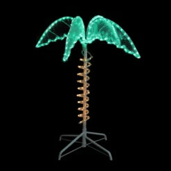 Northlight 2.5' Green And Tan LED Palm Tree Rope Light Outdoor Decoration