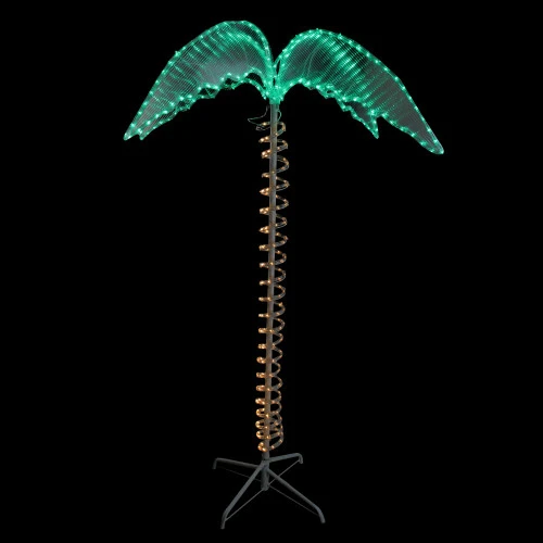 Northlight 4.5' Green And Tan LED Palm Tree Rope Light Outdoor Decoration 1 Northlight 4.5' Green And Tan LED Palm Tree Rope Light Outdoor Decoration