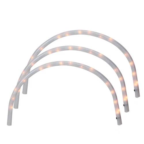 Northlight Pack Of 3 Clear Lighted Christmas Arch Pathway Markers 20" 1 Northlight Pack Of 3 Clear Lighted Christmas Arch Pathway Markers 20"