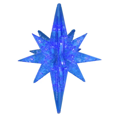 Northlight 19" LED Blue Twinkling 3D Bethlehem Star Hanging Christmas Decoration 1 Northlight 19" LED Blue Twinkling 3D Bethlehem Star Hanging Christmas Decoration
