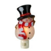 Northlight 6" Beaded Snowman With Top Hat Christmas Night Light