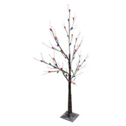 Northlight 4' Pre-Lit LED Brown Artificial Christmas Tree- Multi-Colored Lights -Chic Christmas Decoration northlightd 17 11437wae 4 3 35675.1587644173