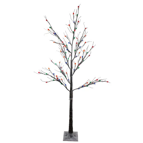 Northlight 6' Pre-Lit LED Brown Artificial Christmas Tree- Multi-Colored Lights 1 Northlight 6' Pre-Lit LED Brown Artificial Christmas Tree- Multi-Colored Lights