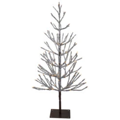 Northlight 4' Pre-Lit LED Brown Artificial Christmas Tree With Icicle Lights- Clear Lights