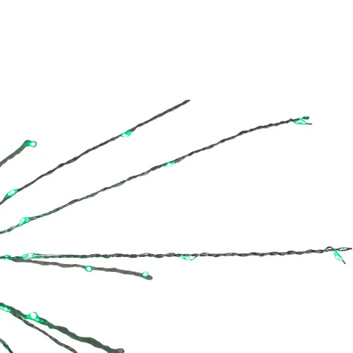 Northlight 20" LED Lighted Firework Silver Branch Hanging Decor - Green 3 Northlight 20" LED Lighted Firework Silver Branch Hanging Decor - Green - Image 3