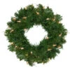 Northlight Pre-Lit Deluxe Windsor Pine Artificial Christmas Wreath - 12-Inch, Clear Lights