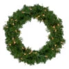 Northlight 18" Deluxe Windsor Pine Artificial Christmas Wreath - Clear Lights