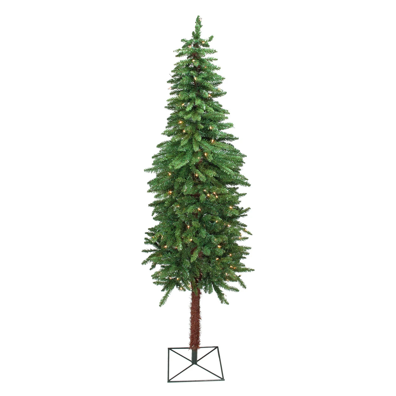 Northlight 7' Pre-Lit Slim Two-Tone Alpine Artificial Christmas Tree - Clear Lights 1 Northlight 7' Pre-Lit Slim Two-Tone Alpine Artificial Christmas Tree - Clear Lights