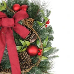 Northlight Red Berries And Ball Ornaments Artificial Christmas Wreath With Ribbon - 24-Inch, Unlit 7 Northlight Red Berries And Ball Ornaments Artificial Christmas Wreath With Ribbon - 24-Inch, Unlit -Chic Christmas Decoration northlightkji82585b 73203.1636807877