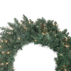 Northlight Pre-Lit Traditional Pine Artificial Christmas Wreath - 30-Inch, Clear Lights -Chic Christmas Decoration northlightm84358 03754.1636807877