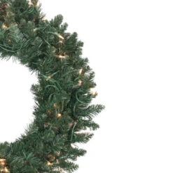 Northlight Pre-Lit Traditional Pine Artificial Christmas Wreath - 30-Inch, Clear Lights -Chic Christmas Decoration northlightm84358b 49378.1636807877