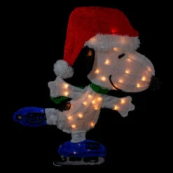 Northlight 24" White And Red Pre-Lit Skating Peanuts Snoopy Outdoor Christmas Decor - Clear Lights -Chic Christmas Decoration northlightpw 86214 l2d 3 12784.1588415868
