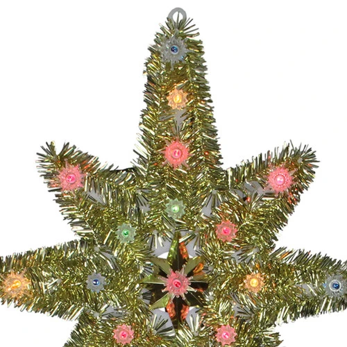 Northlight 21" Lighted Gold Star Of Bethlehem Christmas Tree Topper - Multicolor Lights 4 Northlight 21" Lighted Gold Star Of Bethlehem Christmas Tree Topper - Multicolor Lights - Image 4