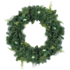 Northlight Green Assorted Artificial Foliage And Needle Branch Christmas Wreath - 36-Inch, Unlit
