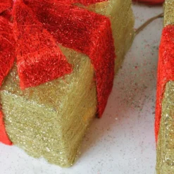 Northlight Set Of 3 Lighted Gold And Red Gift Boxes Christmas Outdoor Decorations 10" -Chic Christmas Decoration nusclxgqxogvtrlbdm9tnmmkkrlks8qg 23691.1587645153