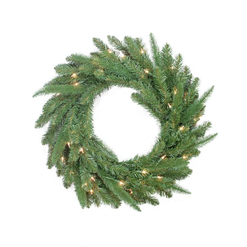 Northlight Pre-Lit Mixed Pine Artificial Christmas Wreath - 24-Inch, Clear Lights 1 Northlight Pre-Lit Mixed Pine Artificial Christmas Wreath - 24-Inch, Clear Lights