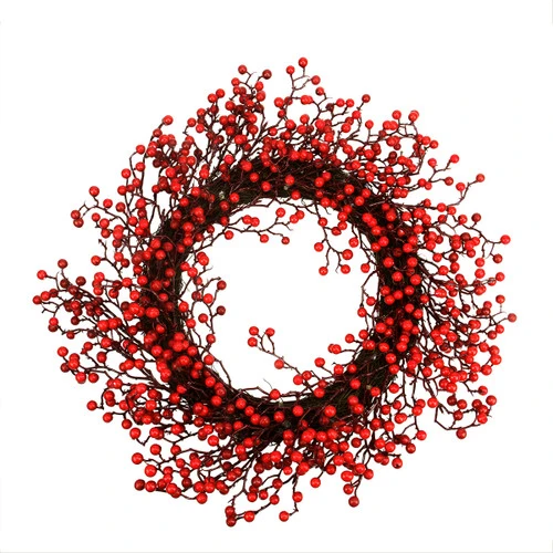Northlight Festive Red Berries Artificial Christmas Wreath - 22-Inch, Unlit 1 Northlight Festive Red Berries Artificial Christmas Wreath - 22-Inch, Unlit